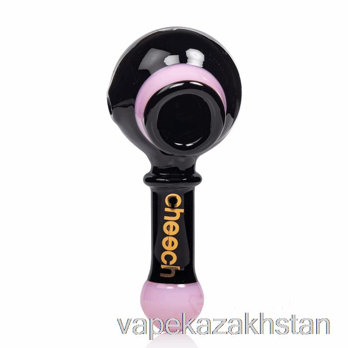 Vape Smoke Cheech Glass Dual Spoon Pipe Black / Pink